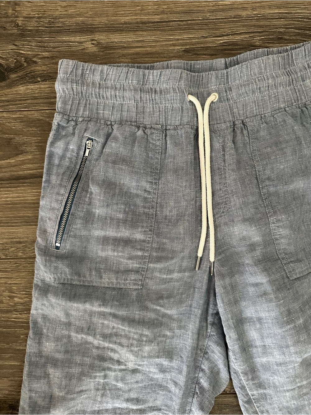 Athleta Cabo Linen Chambray Drawstring Joggers - Picture 2 of 3